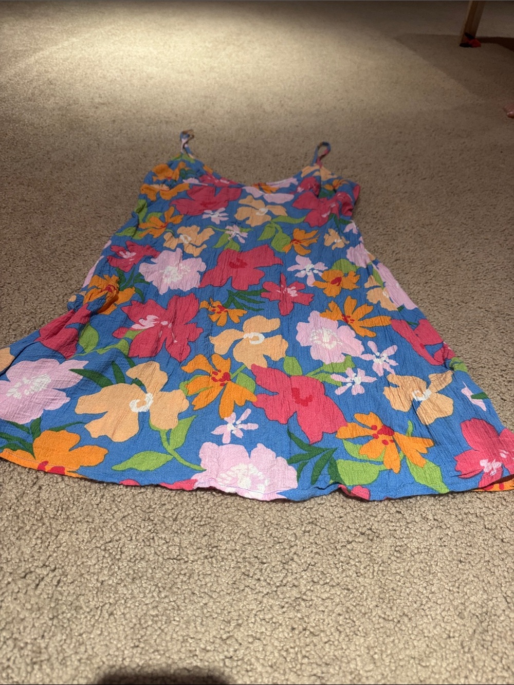 Billabong mini Vibrant Floral Blue Sundress